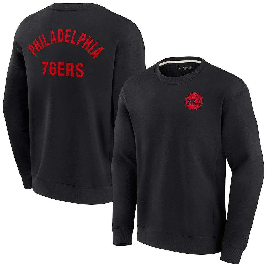 Philadelphia 76ers Unisex Elements Super Soft Fleece Pullover Sweatshirt - Black | Fanatics discount