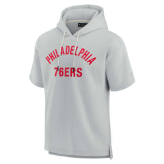 Philadelphia 76ers Unisex Elements Super Soft Fleece Short Sleeve Pullover Hoodie - Gray | Fanatics for sale