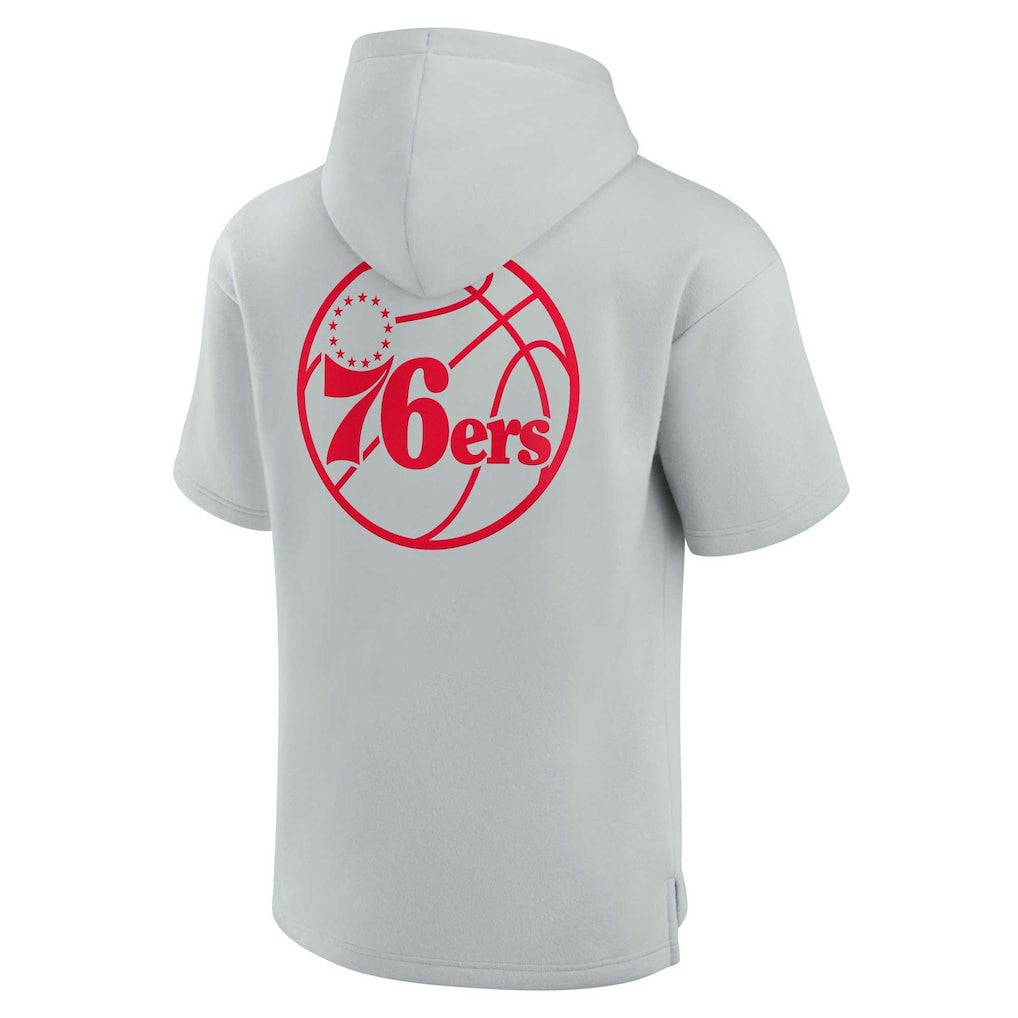 Philadelphia 76ers Unisex Elements Super Soft Fleece Short Sleeve Pullover Hoodie - Gray | Fanatics for sale