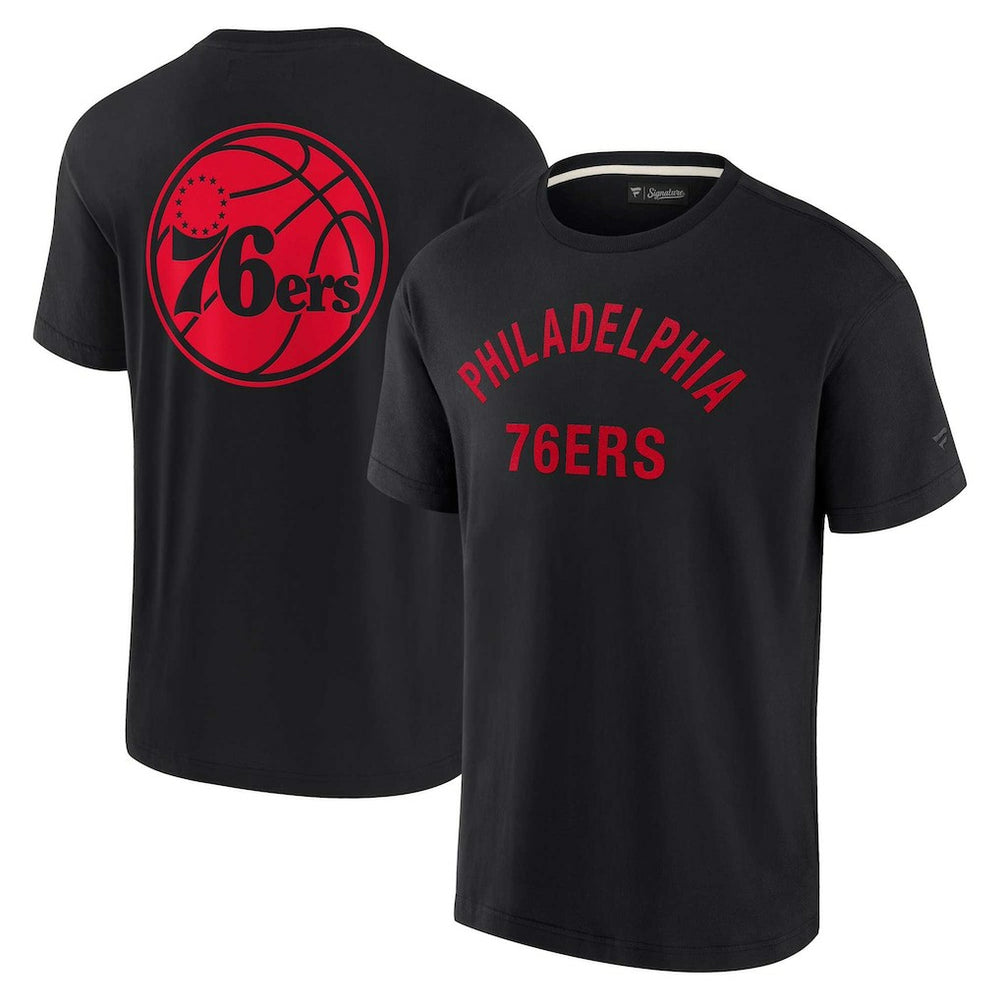 Philadelphia 76ers Unisex Elements Super Soft Short Sleeve T-Shirt - Black | Fanatics discount