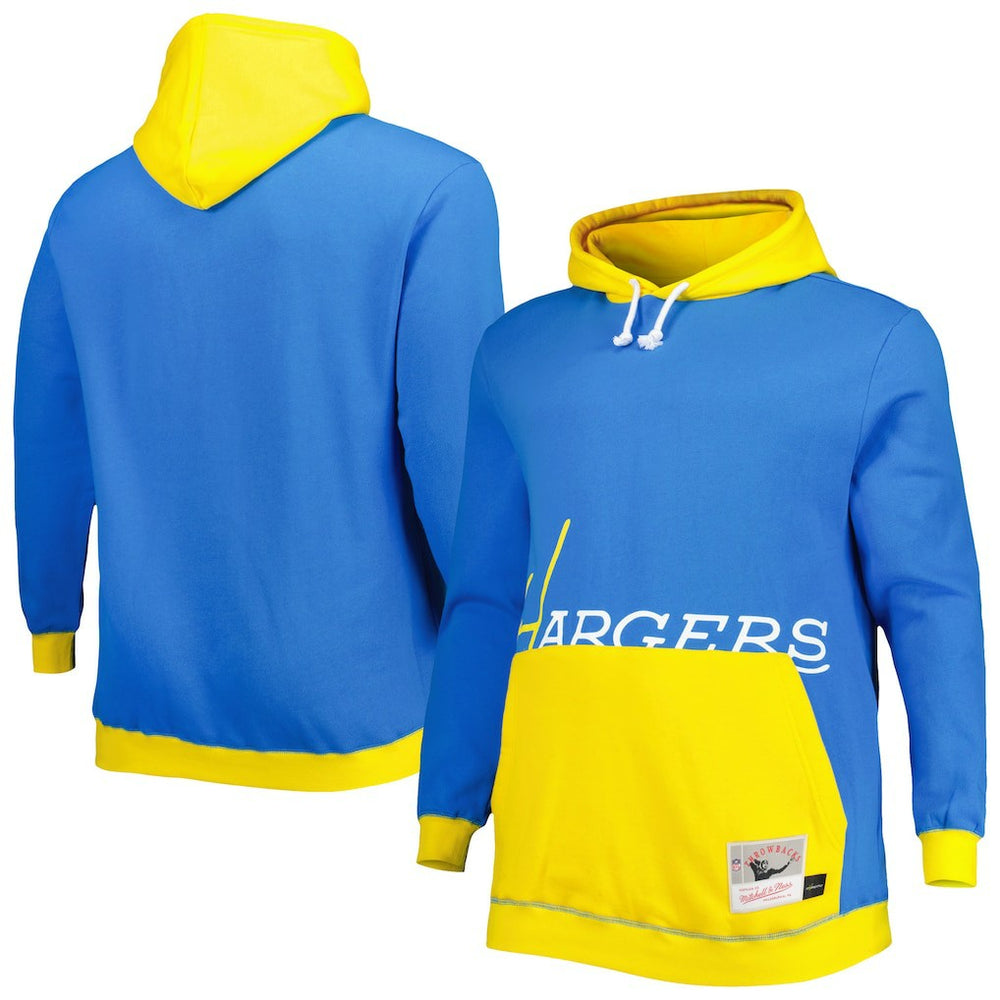 NFL Los Angeles Chargers Big & Tall Big Face Pullover Hoodie