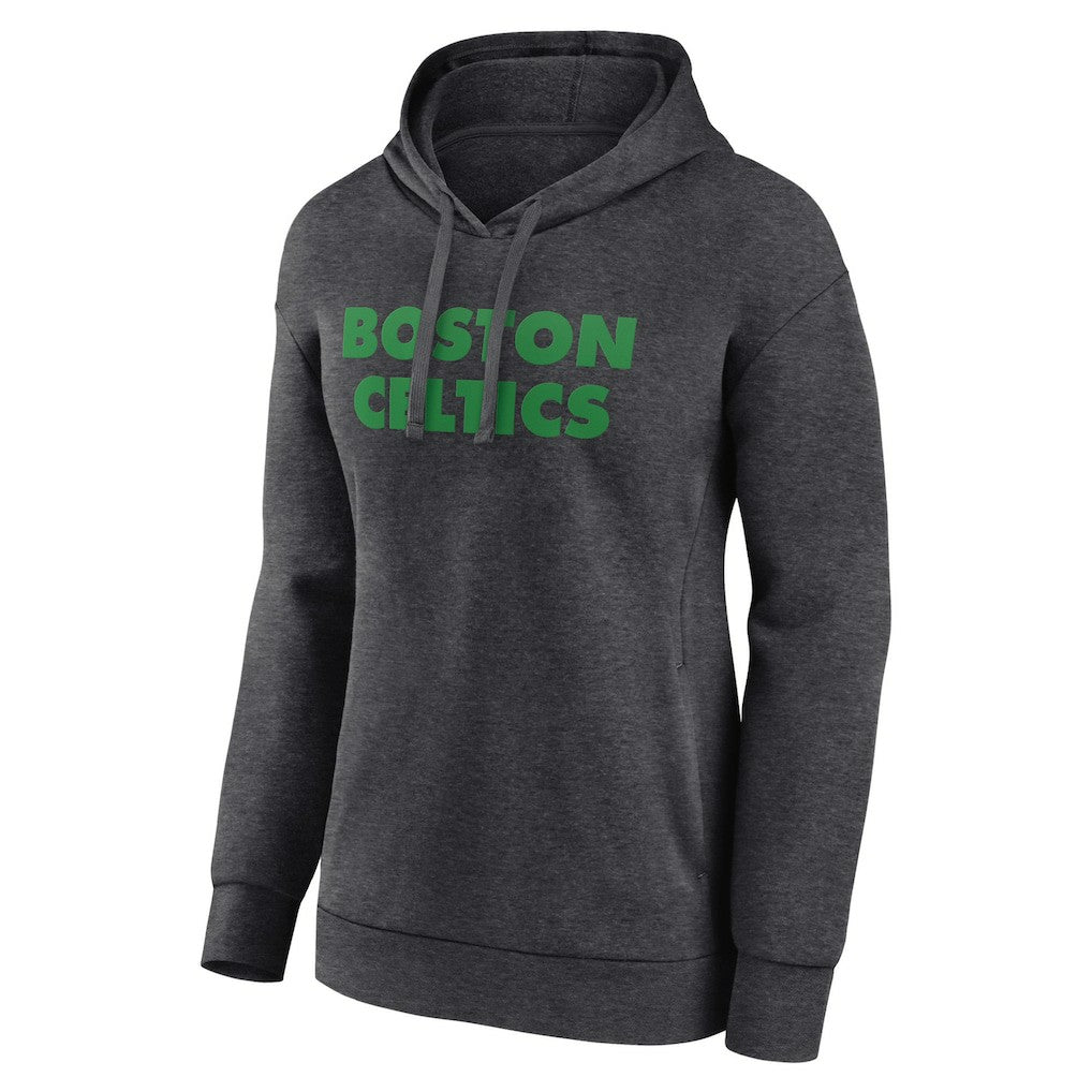Boston Celtics Women's Wordmark Alt Pullover Hoodie - Charcoal on sale
