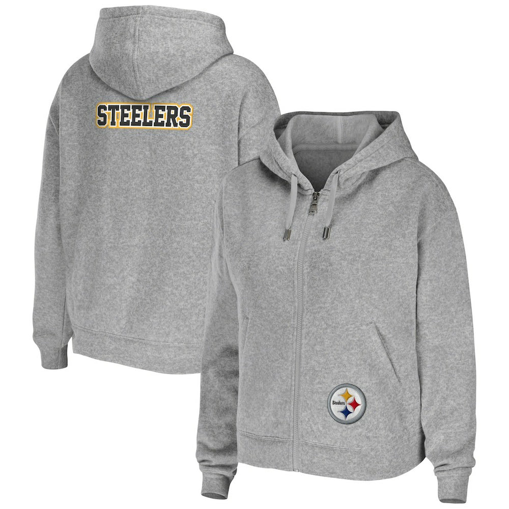 NFL Pittsburgh Steelers WEAR by Erin Andrews Women's Team Full-Zip Hoodie