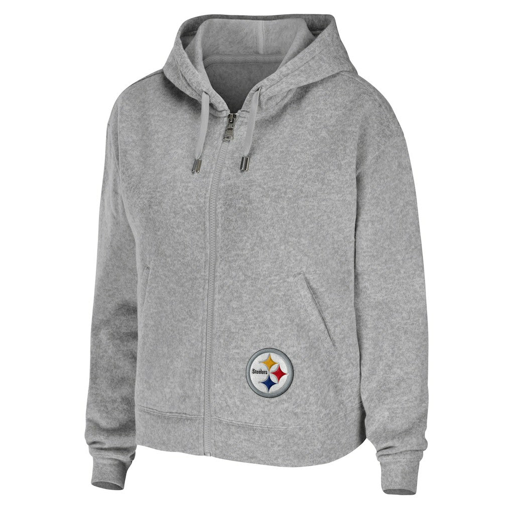 NFL Pittsburgh Steelers WEAR by Erin Andrews Women's Team Full-Zip Hoodie