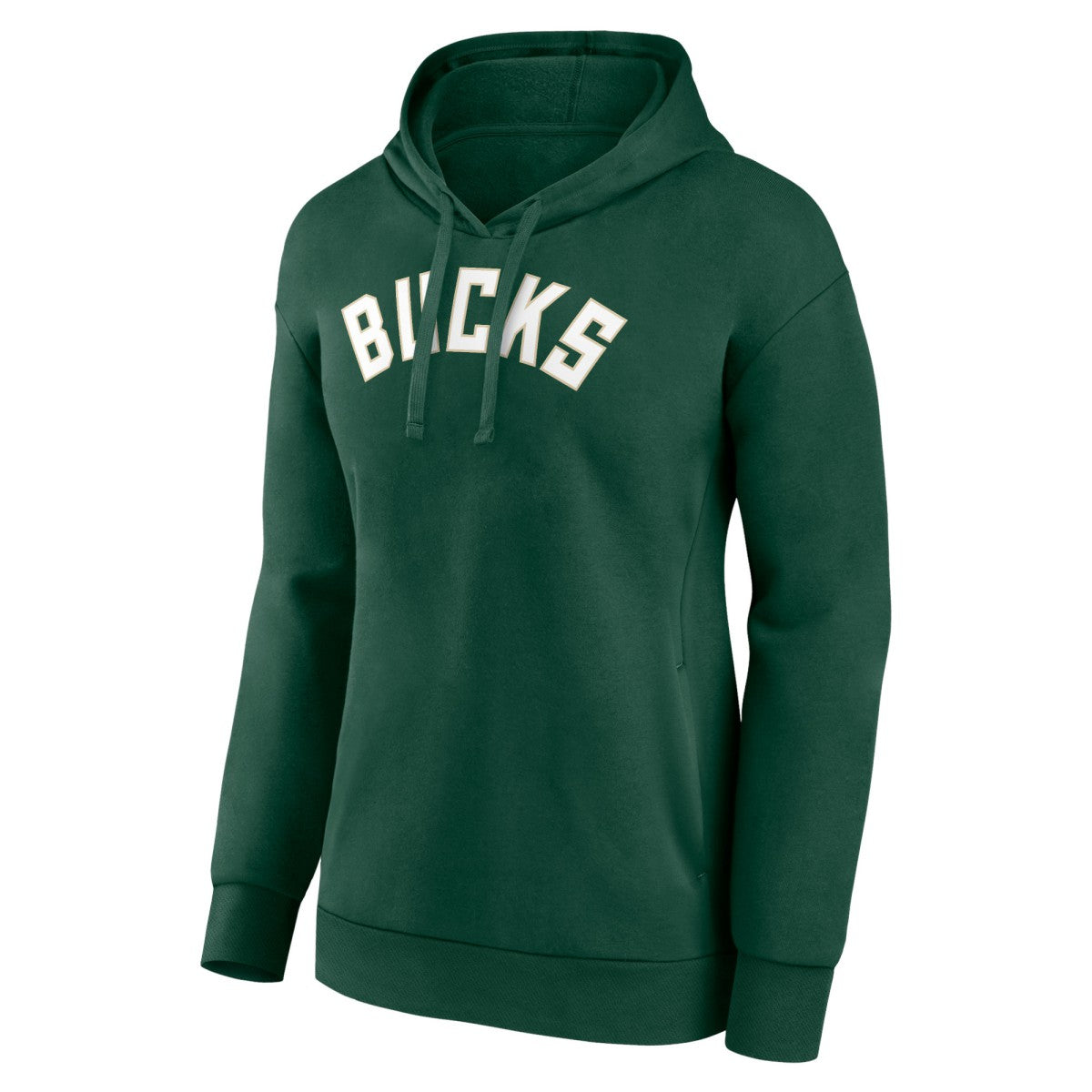 Milwaukee Bucks Women's Wordmark Alt Pullover Hoodie - Hunter Green sale