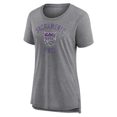 Sacramento Kings Women's Heritage Tri-Blend T-Shirt - Heather Gray discount