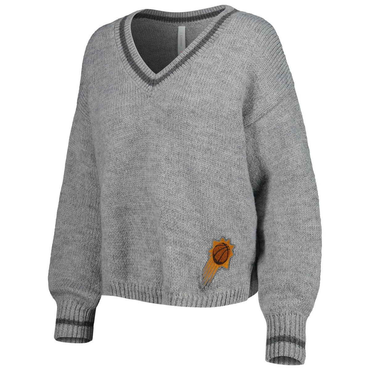 Phoenix Suns Lusso Women's Scarletts Lantern Sleeve Tri-Blend V-Neck Pullover Sweater - Gray sale
