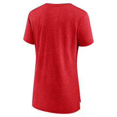 Atlanta Hawks Women's Gradient Logo Tri-Blend T-Shirt - Heather Red on sale