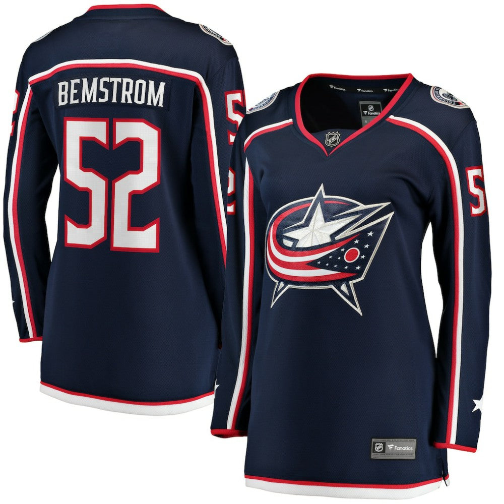 Emil Bemstrom Columbus Blue Jackets Fanatics Women's Home Breakaway Player Jersey
