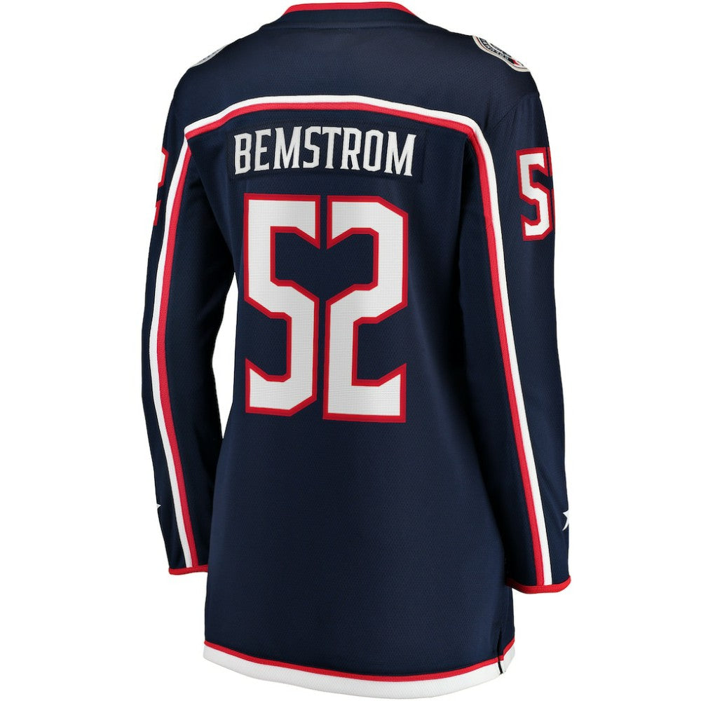Emil Bemstrom Columbus Blue Jackets Fanatics Women's Home Breakaway Player Jersey