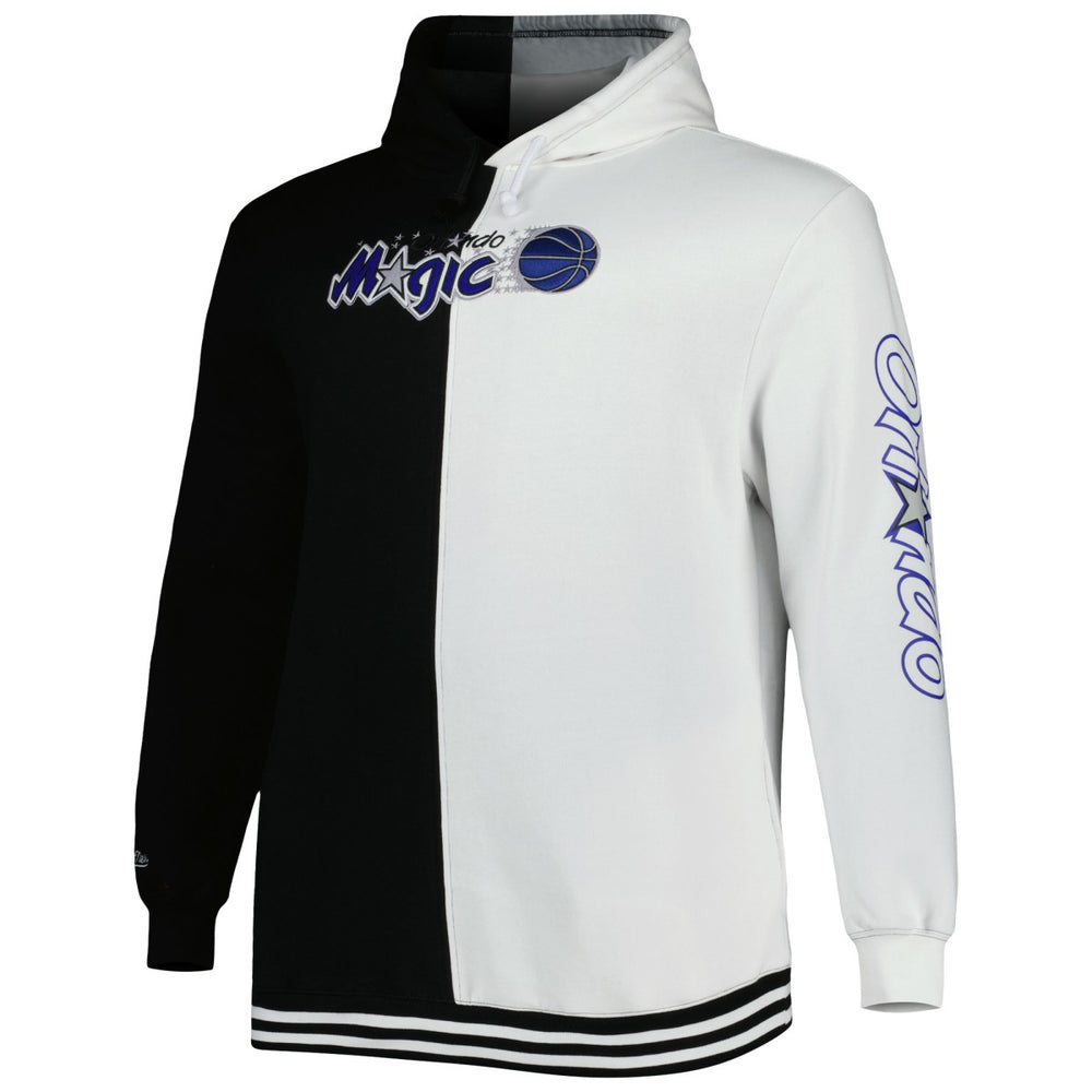 Orlando Magic Hardwood Classics Big & Tall Hardwood Classics Split Pullover Hoodie - Black/White | Mitchell & Ness sale