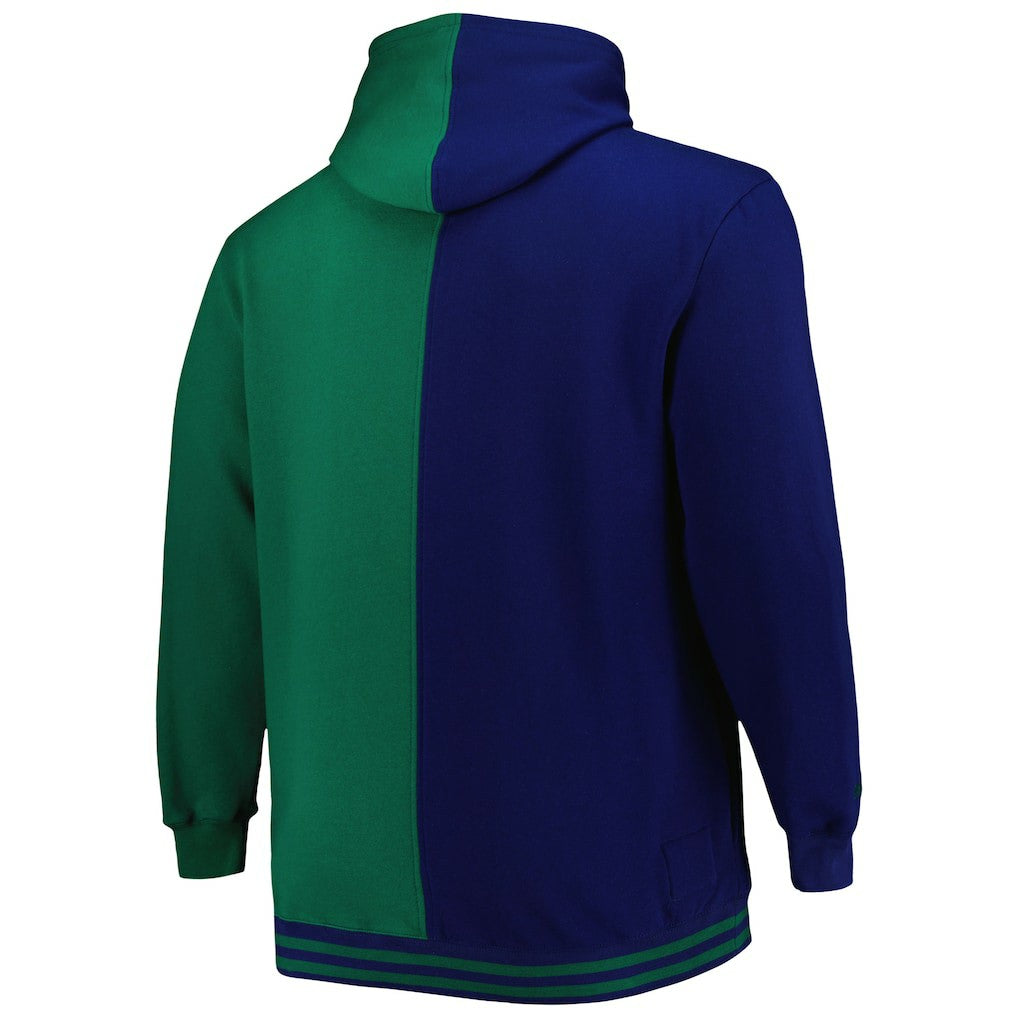 Dallas Mavericks Hardwood Classics Big & Tall Hardwood Classics Split Pullover Hoodie sale - Navy/Green | Mitchell & Ness online