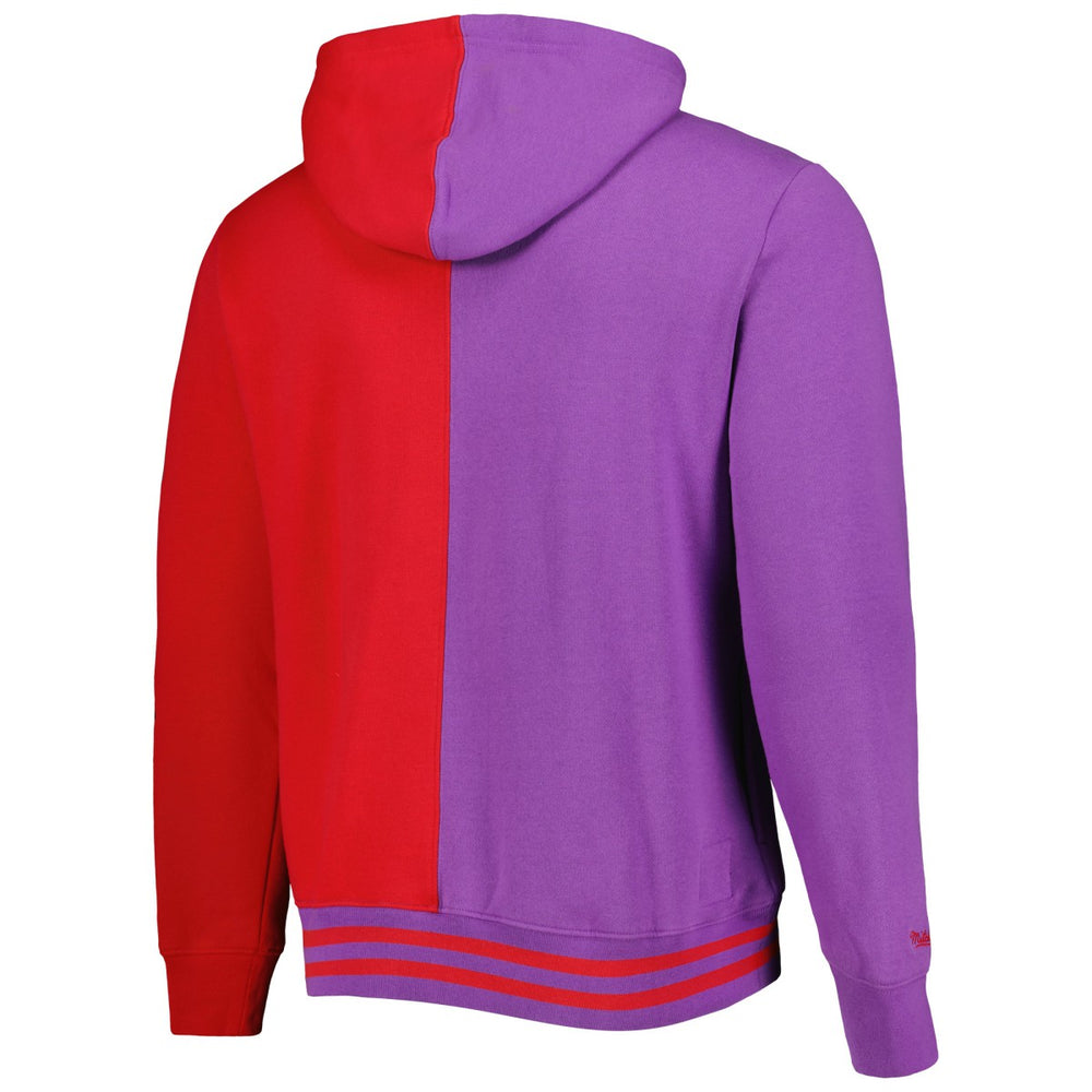 Toronto Raptors Big & Tall Hardwood Classics Split Pullover Hoodie - Purple/Red | Mitchell & Ness online