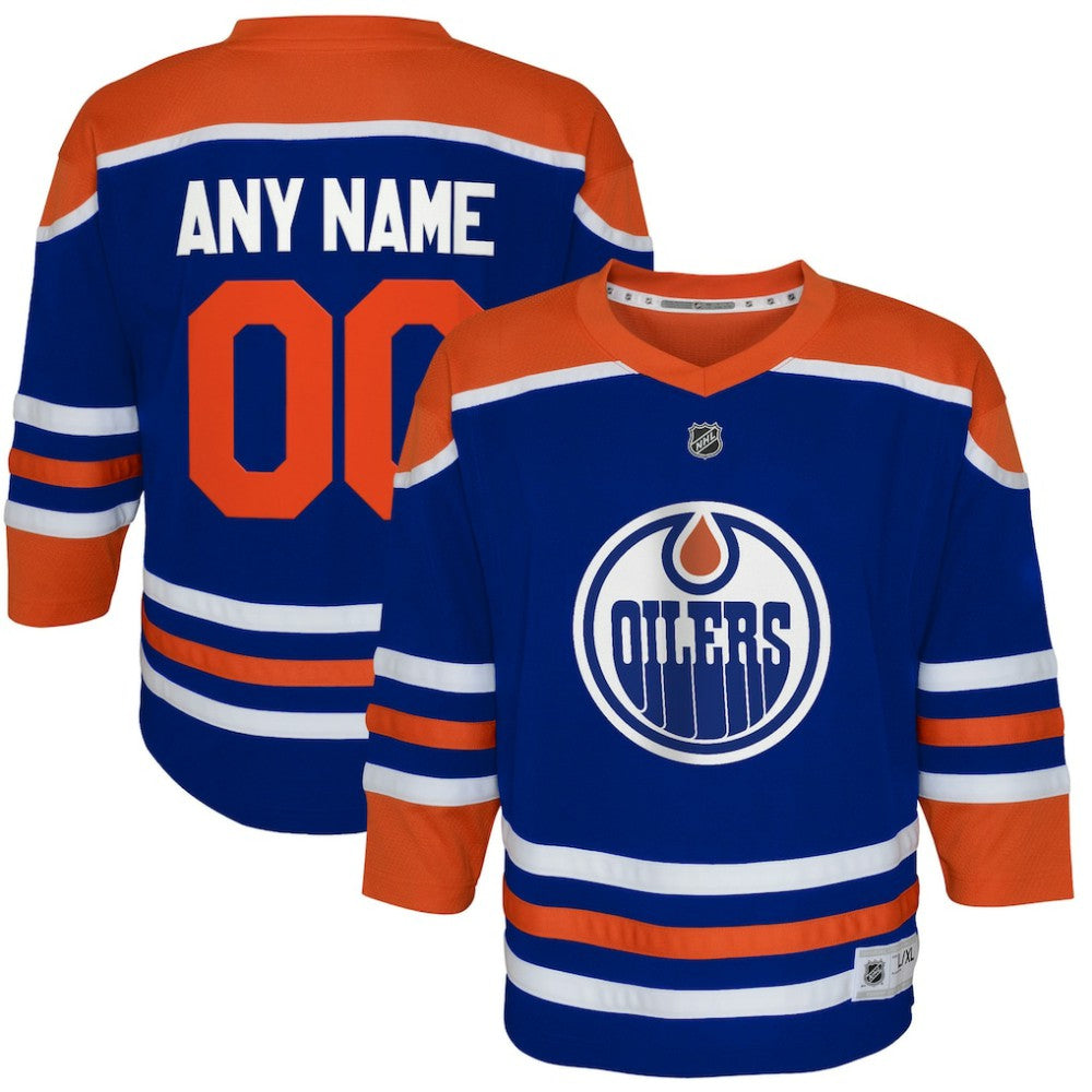 Edmonton Oilers Youth Home Replica Custom Jersey