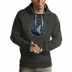 Minnesota Timberwolves Antigua Team Logo Victory Pullover Hoodie - Charcoal discount