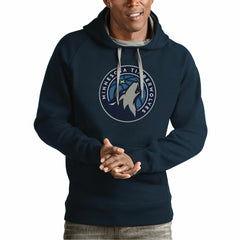 Minnesota Timberwolves Antigua Team Logo Victory Pullover Hoodie - Navy shop