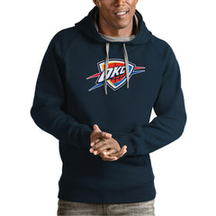 Oklahoma City Thunder Antigua Team Logo Victory Pullover Hoodie - Navy outlet