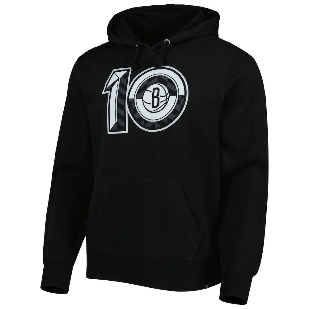 Brooklyn Nets '47 10th Anniversary Headline Pullover Hoodie - Black | 47 brand for sale