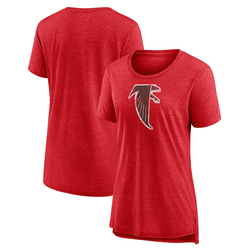 NFL Atlanta Falcons Women's Throwback Team Logo Tri-Blend T-Shirt