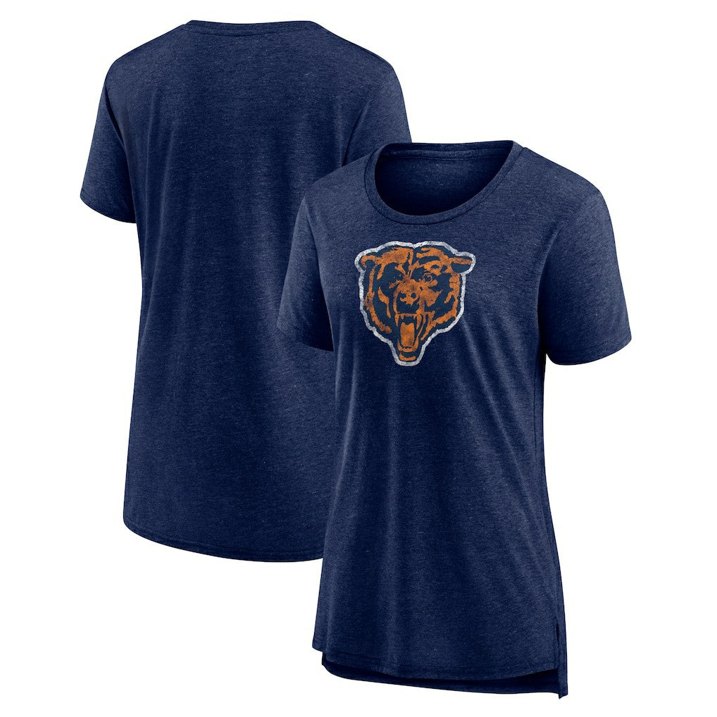 NFL Chicago Bears Women's Throwback Team Logo Tri-Blend T-Shirt