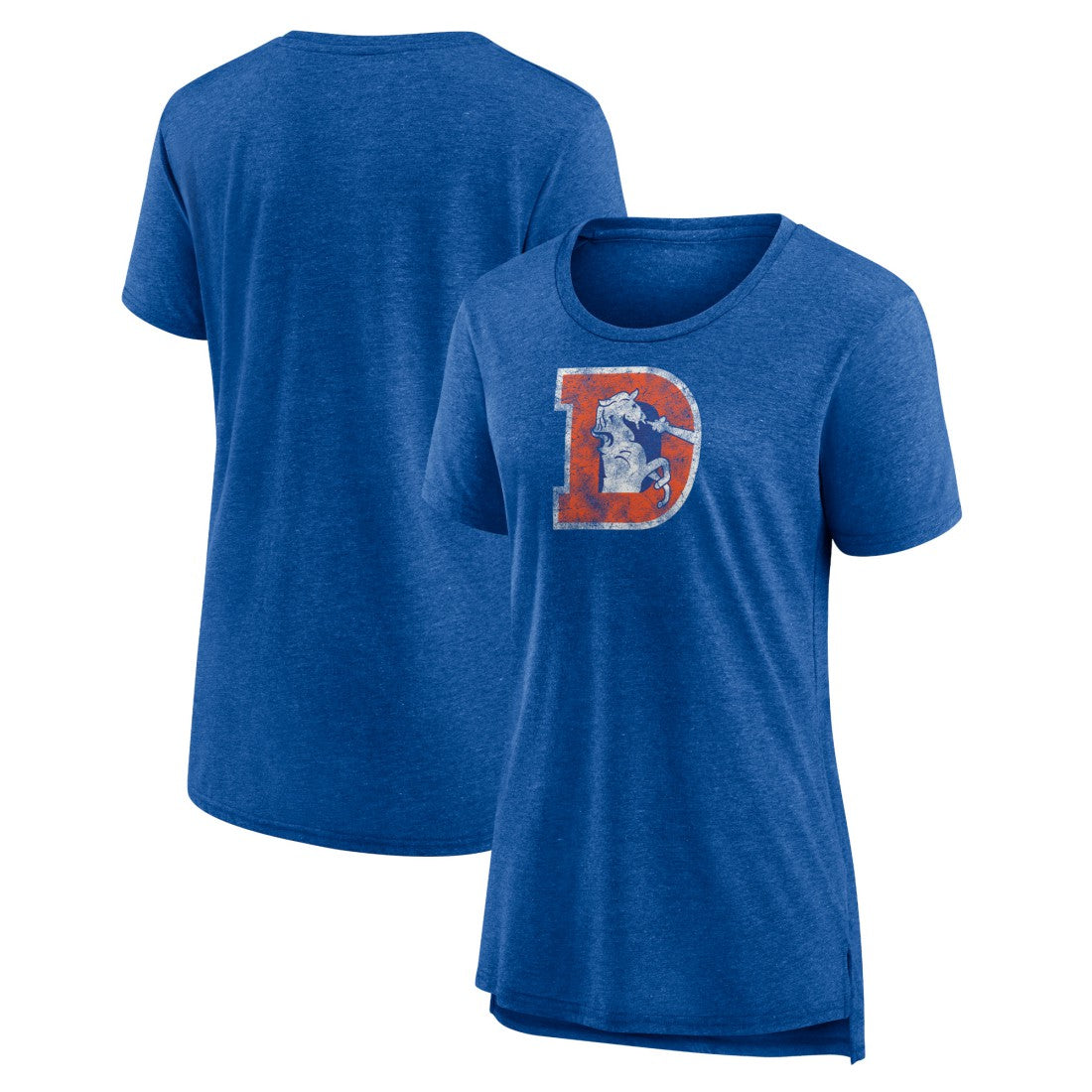 NFL Denver Broncos Women's Throwback Team Logo Tri-Blend T-Shirt