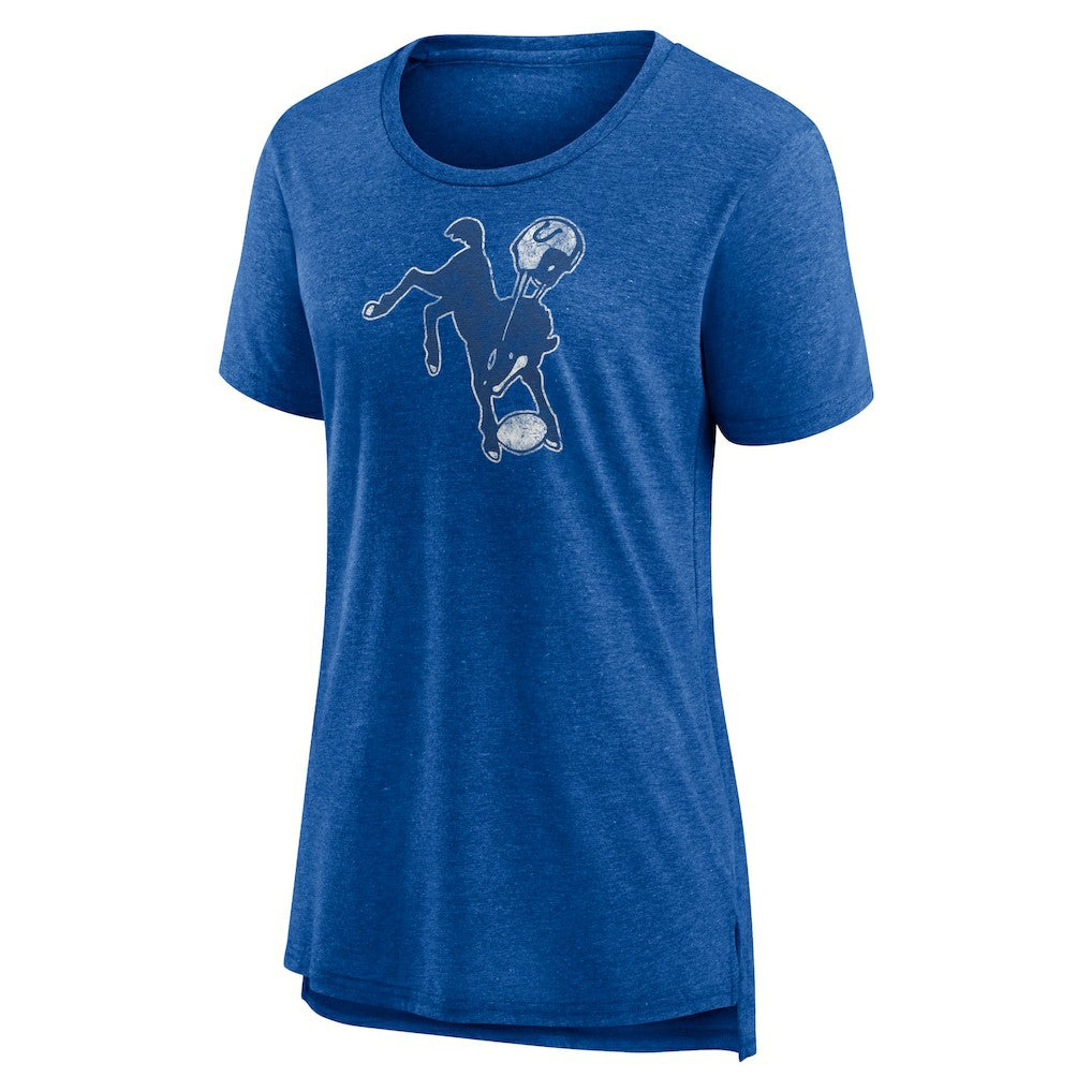 NFL Indianapolis Colts Women's Throwback Team Logo Tri-Blend T-Shirt