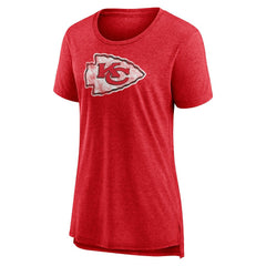 NFL Kansas City Chiefs Women's Throwback Team Logo Tri-Blend T-Shirt
