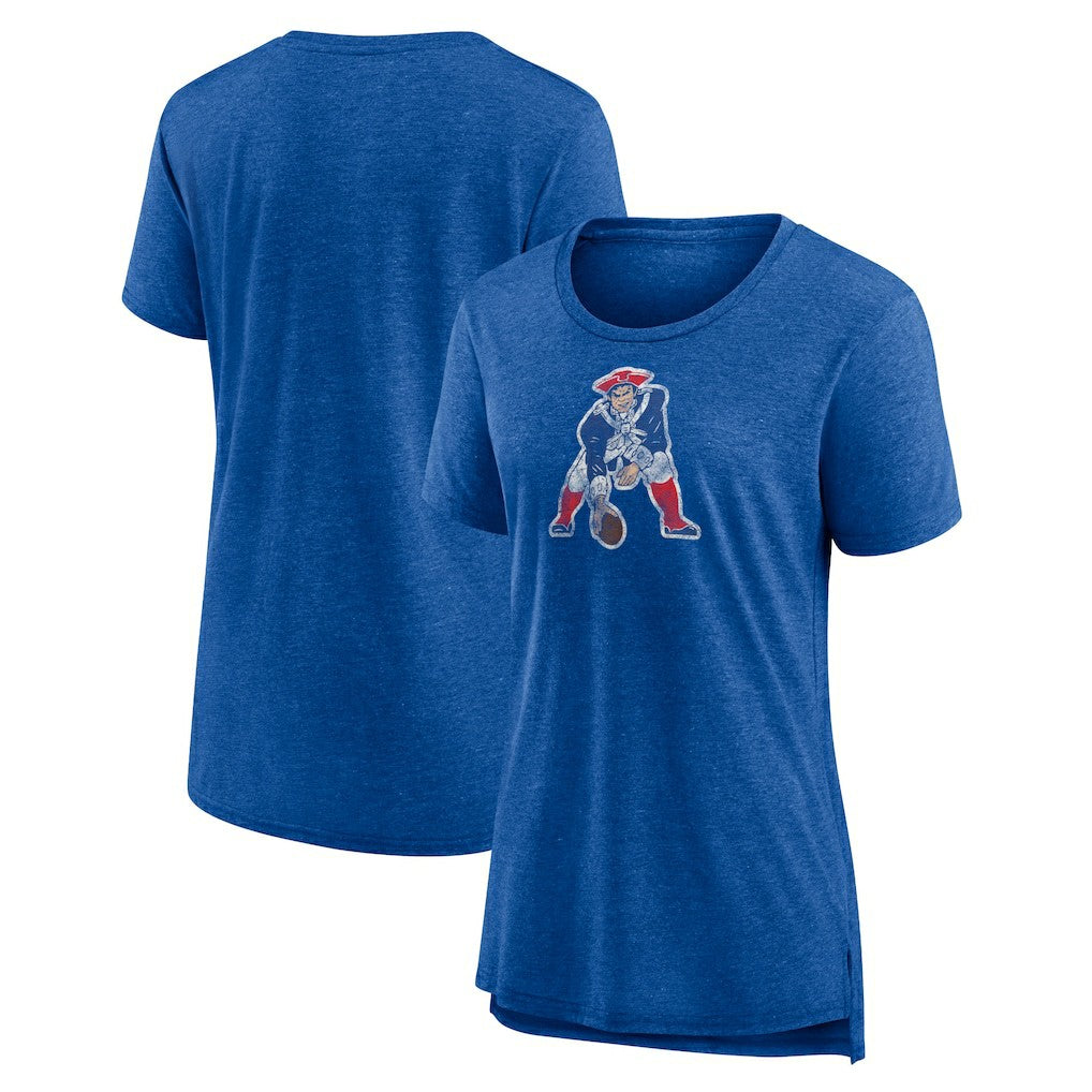 NFL New England Patriots Women's Throwback Team Logo Tri-Blend T-Shirt