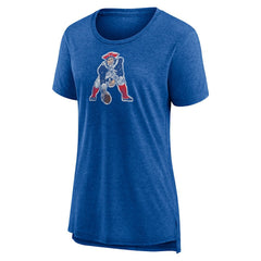 NFL New England Patriots Women's Throwback Team Logo Tri-Blend T-Shirt