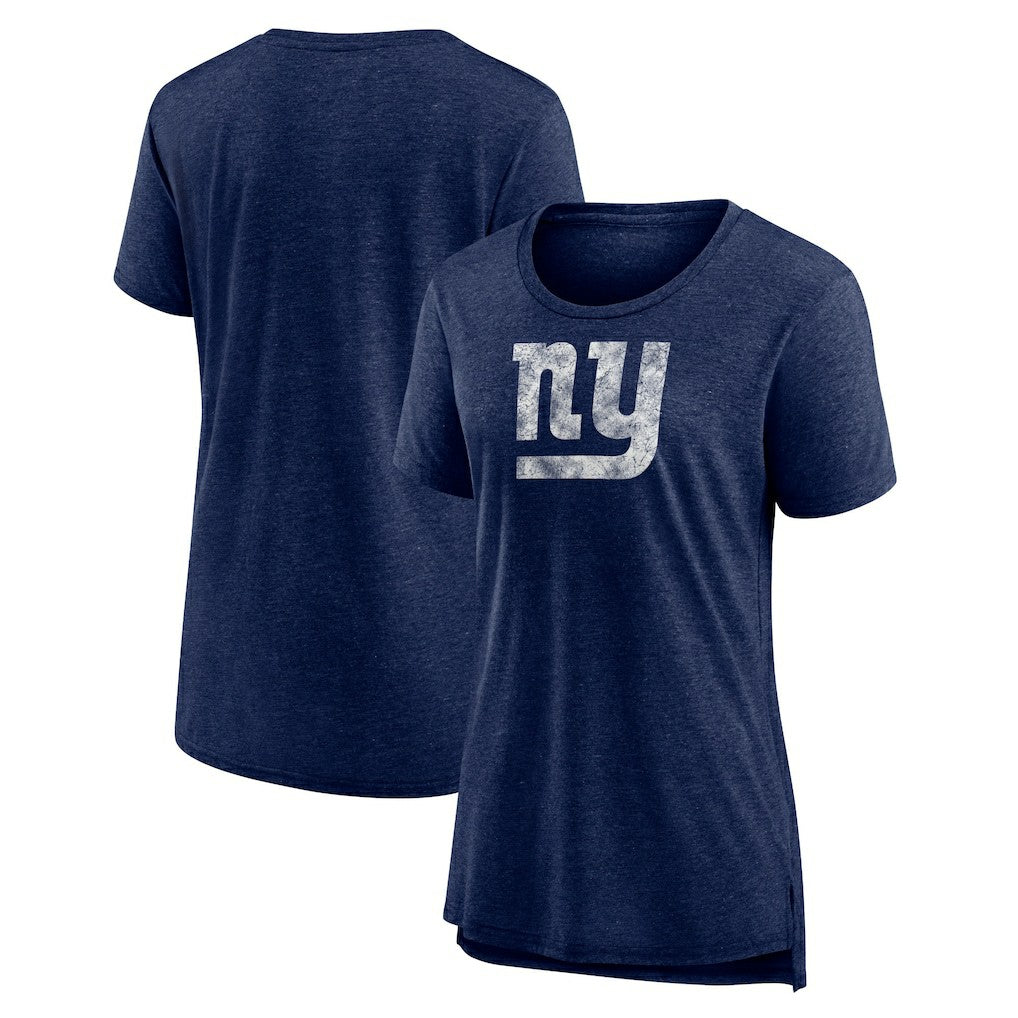 NFL New York Giants Women's Throwback Team Logo Tri-Blend T-Shirt