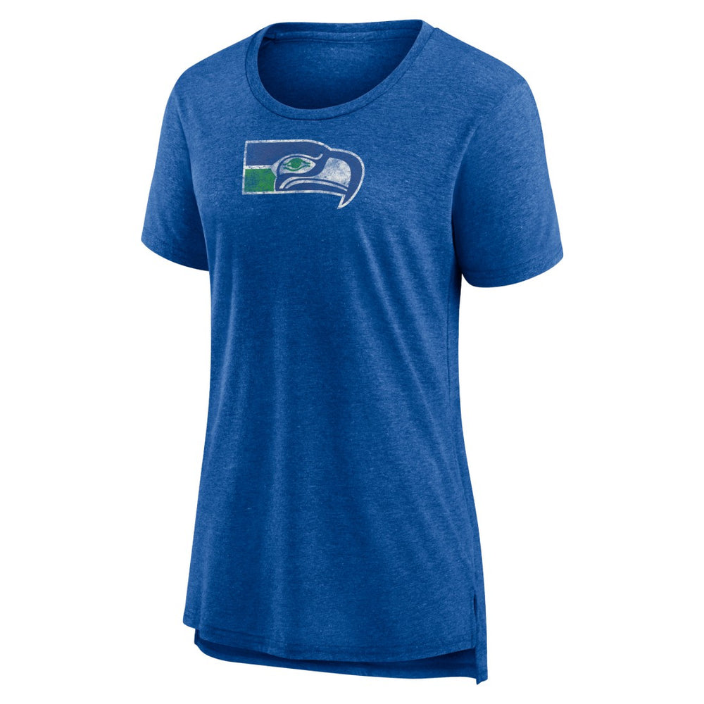 NFL Seattle Seahawks Women's Throwback Team Logo Tri-Blend T-Shirt