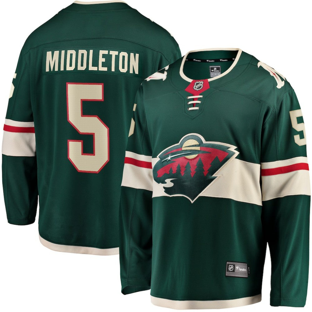 Jake Middleton Minnesota Wild Fanatics Home Breakaway Player Jersey