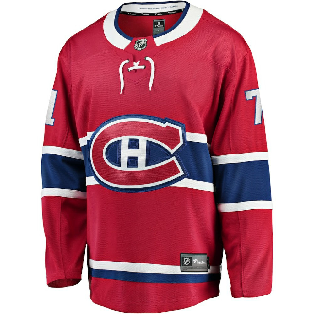 Jake Evans Montreal Canadiens Fanatics Home Breakaway Player Jersey