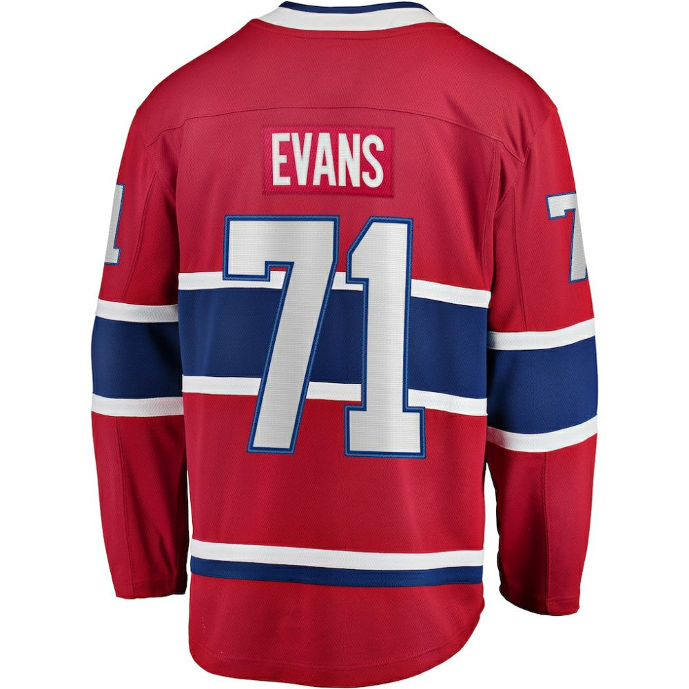 Jake Evans Montreal Canadiens Fanatics Home Breakaway Player Jersey