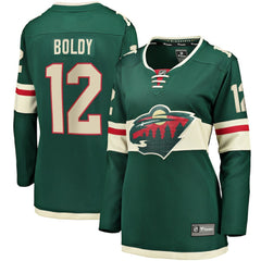 Matthew Boldy Minnesota Wild Fanatics Women's Home Breakaway Player Jersey