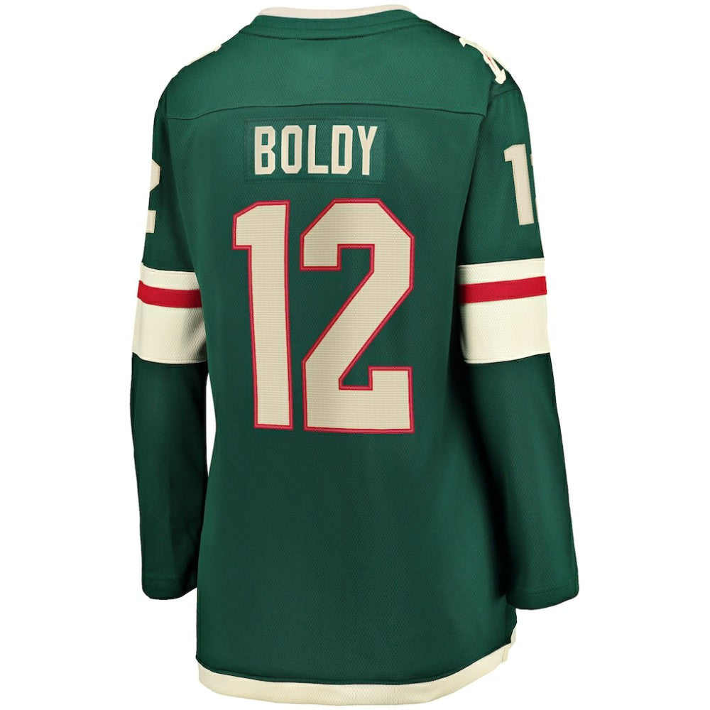Matthew Boldy Minnesota Wild Fanatics Women's Home Breakaway Player Jersey