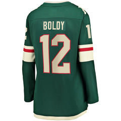 Matthew Boldy Minnesota Wild Fanatics Women's Home Breakaway Player Jersey