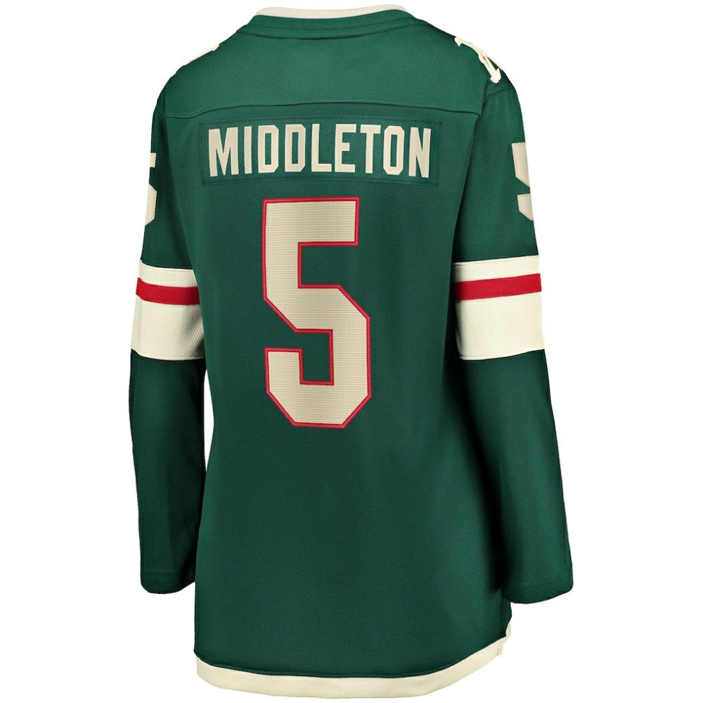 Jake Middleton Minnesota Wild Fanatics Women's Home Breakaway Player Jersey