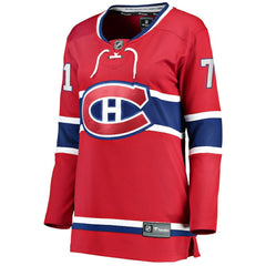 Jake Evans Montreal Canadiens Fanatics Women's Home Breakaway Player Jersey