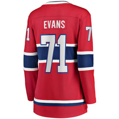 Jake Evans Montreal Canadiens Fanatics Women's Home Breakaway Player Jersey