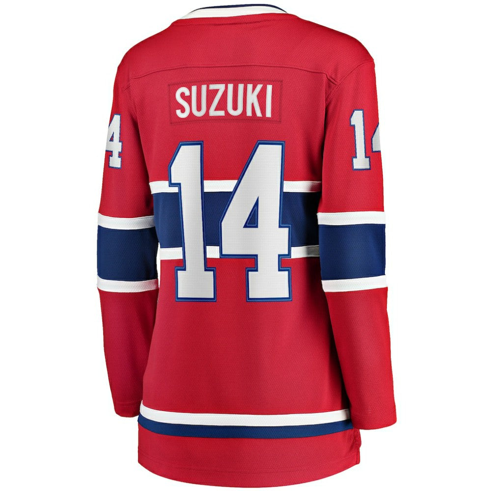 Nick Suzuki Montreal Canadiens Fanatics Women's Home Captain Patch Breakaway Player Jersey