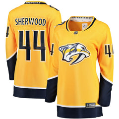 Kiefer Sherwood Nashville Predators Fanatics Women's Home Breakaway Player Jersey