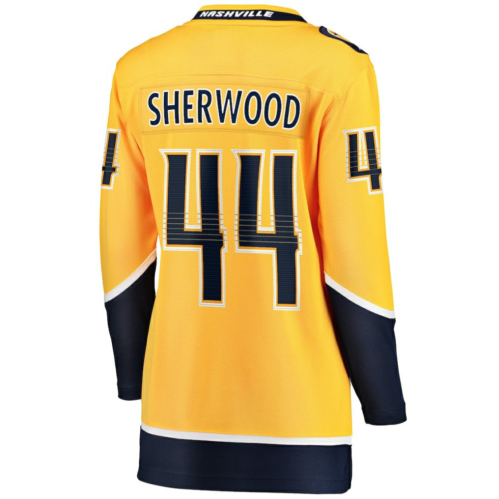 Kiefer Sherwood Nashville Predators Fanatics Women's Home Breakaway Player Jersey