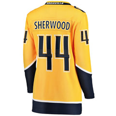 Kiefer Sherwood Nashville Predators Fanatics Women's Home Breakaway Player Jersey