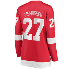 Michael Rasmussen Detroit Red Wings Fanatics Women's Home Breakaway Player Jersey