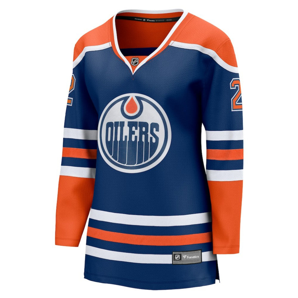 Evan Bouchard Edmonton Oilers Fanatics Women's Home Breakaway Player Jersey