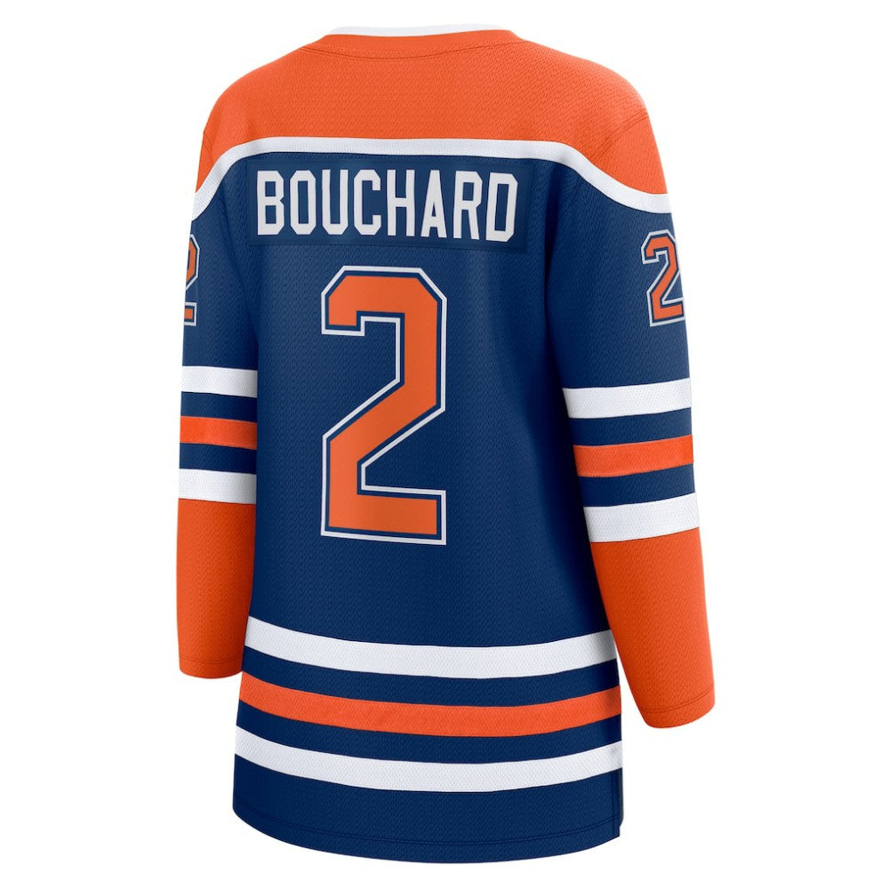 Evan Bouchard Edmonton Oilers Fanatics Women's Home Breakaway Player Jersey