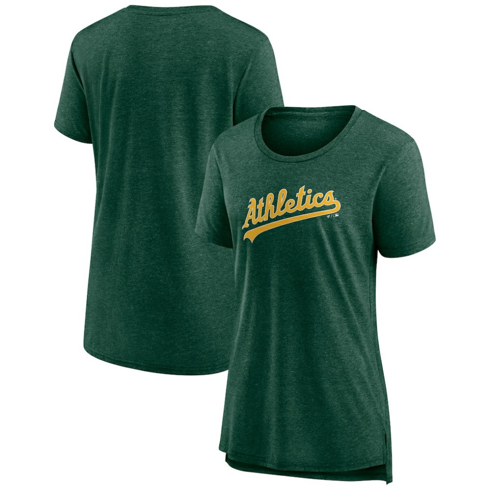 Athletics Women's Official Wordmark Tri-Blend T-Shirt - Heather Green