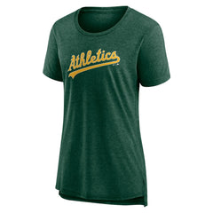 Athletics Women's Official Wordmark Tri-Blend T-Shirt - Heather Green