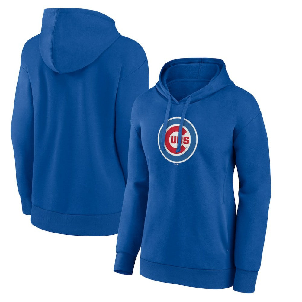 Chicago Cubs Women's Core Logo Pullover Hoodie - Royal